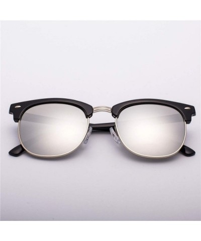 Half Metal Fashion Sunglasses Men/Women Retro Rivet Lens Classic Sun Glasses Oculos UV400 - C7 - CN197A2O66Z $27.58 Goggle