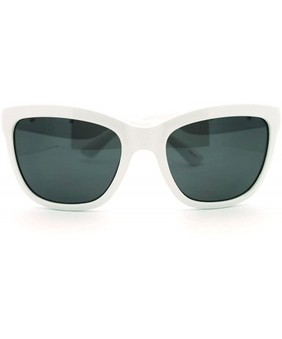 Square Cateye Sunglasses Womens Chic Modern Fashion Shades - White - CB11E9RWKCD $8.37 Square