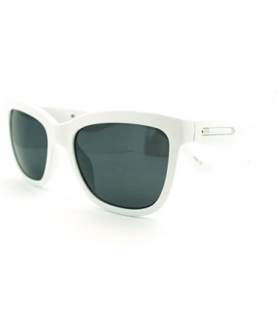 Square Cateye Sunglasses Womens Chic Modern Fashion Shades - White - CB11E9RWKCD $8.37 Square