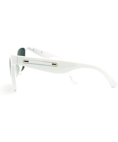 Square Cateye Sunglasses Womens Chic Modern Fashion Shades - White - CB11E9RWKCD $8.37 Square