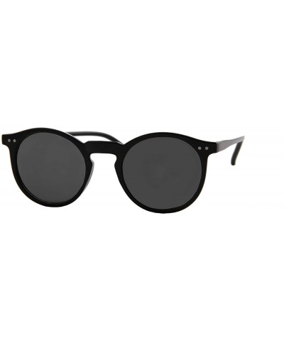 Unisex Sunglasses Lens Vintage Round Retro Frame Durable Fashion Design - Black Frame / Black Lens - CV18G8L08H7 $6.63 Sport