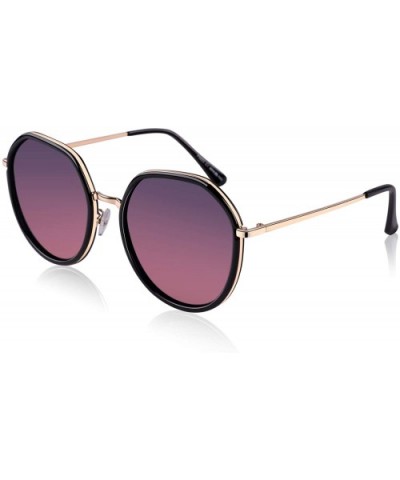 Oversized Octagon Sunglasses Women Vintage Polarized UV Protection Unique Brand Designer Shades S55 - CZ18U34I0ZO $7.86 Overs...