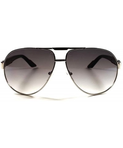 Air Force Fashion Oversized Mens Womens Style Designer Sunglasses - Silver - C418WWIDEH3 $6.51 Oversized