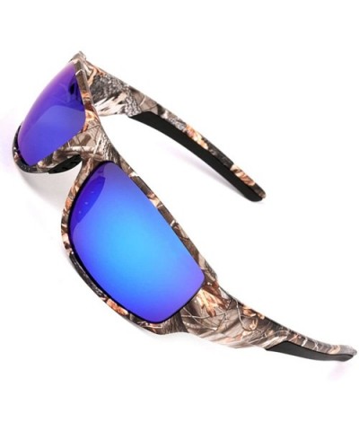 Polarized Outdoor Sports Sunglasses Tr90 Camo Frame for Men Women Driving Fishing Hunting Reduce Glare - Blue - C712BA93RGJ $...