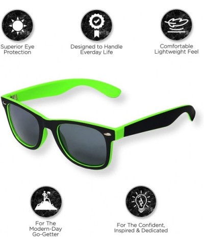 Unisex Iconic RUBBERIZED UNISEX SQUARE POLARIZED SUNGLASSES (ICON) - Green / Black - CX18693CIT7 $8.82 Sport