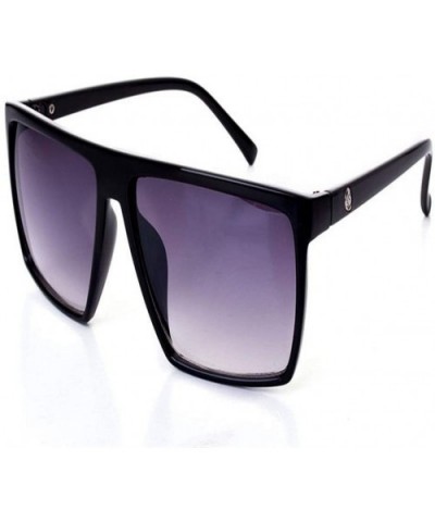 Retro Square Male Sunglasses Men All Black Oversized Big Sun Glasses for Men Women Sun Glasses - 5 - CQ18R3YXNI9 $21.92 Overs...