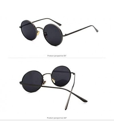 Men's Sunglasses Fashion Round Eyeglasses Metal Frame Women Driving Sun Glasses UV400 Protection Eyewear - C818X55OAIL $16.98...