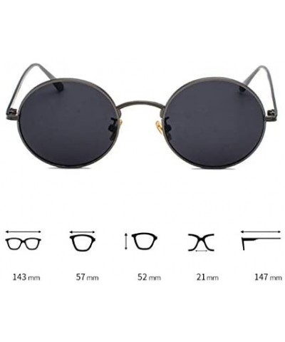 Men's Sunglasses Fashion Round Eyeglasses Metal Frame Women Driving Sun Glasses UV400 Protection Eyewear - C818X55OAIL $16.98...