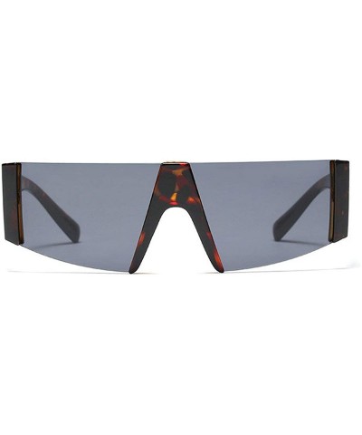 Fashion Lady Half Frame Square Brand Designer Sunglasses Retro Flat Top One Piece Mens Goggle UV400 - CB18RDS9570 $11.14 Square