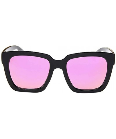 Polarized Sunglasses For Women - Mirrored Lens Fashion Goggle Eyewear - Pink - CI18Q29QUY3 $6.07 Goggle