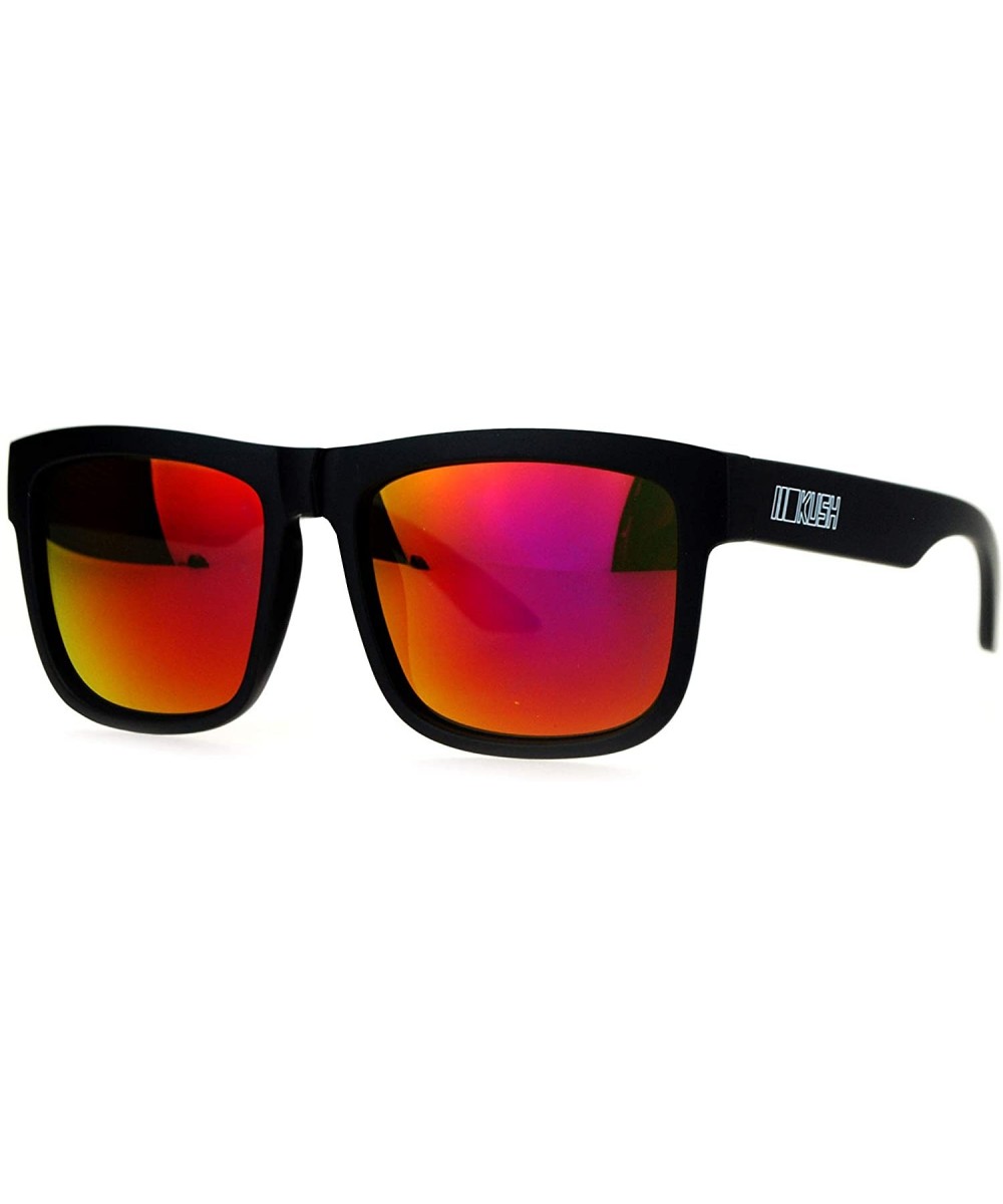 Mirrored Color Mirror Lens Horned Horn Rim Sport Sunglasses - Purple - CD12EO5PH33 $5.66 Wayfarer