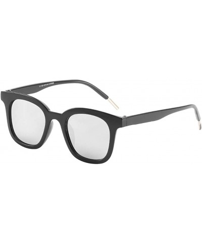 Classic Square Polarized Sunglasses Unisex UV400 Mirrored Fashion Sun glasses Eyewear - Silver - CB19482QUCA $6.05 Square