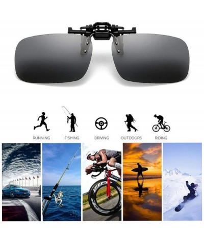 Fishing Use Sunglasses Eyewear Clip Style UV400 Polarized Riding&Hiking Day/Night Vision Glasses - Black - C4199CMHEQI $24.78...