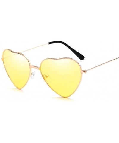 Retro Cat Eye Heart Sunglasses Women Metal Frame Mirror UV400 Sun Glasses Female Brand Designer Vintage - C2198U8RH4A $8.42 C...