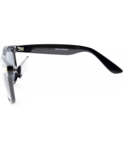 Classic Bifocal Sunglasses Men Women Black Frame - Black - C018U9EGL7G $5.12 Square