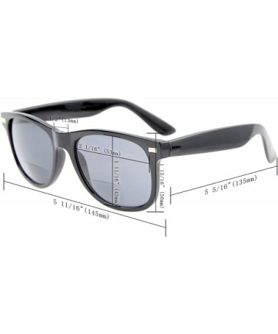 Classic Bifocal Sunglasses Men Women Black Frame - Black - C018U9EGL7G $5.12 Square