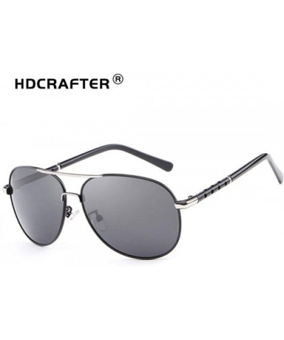 Men Women Fashion Aviator Polarized Sunglasses Vintage with Oversized Frame for Sport Driving Fishing - Black - CN18YNMLWHR $...