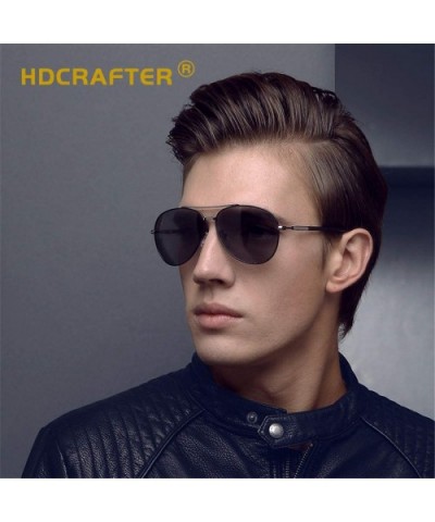 Men Women Fashion Aviator Polarized Sunglasses Vintage with Oversized Frame for Sport Driving Fishing - Black - CN18YNMLWHR $...