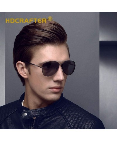 Men Women Fashion Aviator Polarized Sunglasses Vintage with Oversized Frame for Sport Driving Fishing - Black - CN18YNMLWHR $...