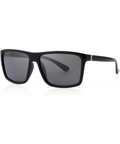 Men Polarized Sunglasses Fashion Male Sun glasses 100% UV Protection S8225 - Black - CG186C857YY $7.72 Aviator