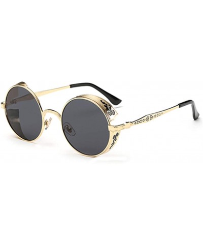Glasses- Women Men Summer Vintage Retro Round Gradient Color Unisex Sunglasses - 4134gy - CX18RT8M3CA $7.81 Round