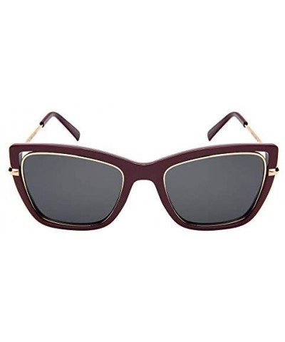 Women's 100% UV400 Protection Tac Polarized Square Lens Fashion Sunglasses - Purple/Gold - CR193MU6G8U $10.66 Square