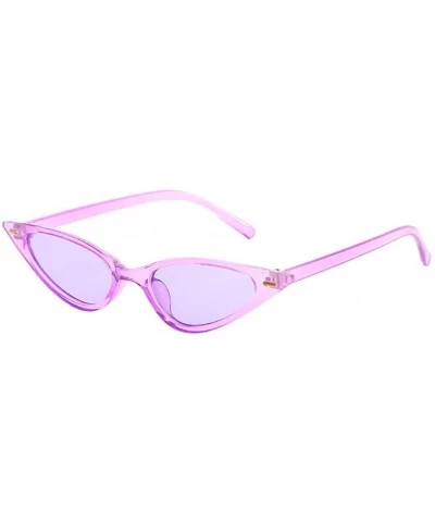 Unisex Fashion Small Frame Sunglasses Vintage Retro Cat Eye Sun Glasses (Color-A) - Color-a - CI18NAS4C6R $4.83 Goggle