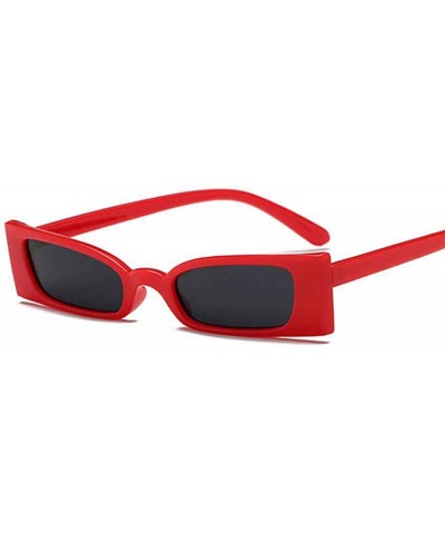Vintage Small Sunglasses Women Brand Designer Luxury Retro Leopard RedGray - Whitegray - C718XAIXT5M $5.48 Aviator