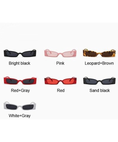 Vintage Small Sunglasses Women Brand Designer Luxury Retro Leopard RedGray - Whitegray - C718XAIXT5M $5.48 Aviator