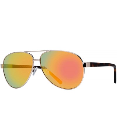 Dana Aviator Sunglasses (Gold Yellow Tortoise/Yellow Mirror) - CT18XIT3NO2 $48.24 Aviator