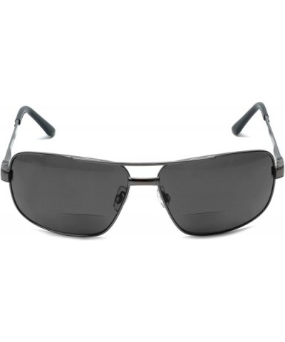 476BF Polarized Bi-Focal Metal Reading Sunglassess - Gunmetal / Grey Lens - CX11D8VJ8FX $54.64 Aviator