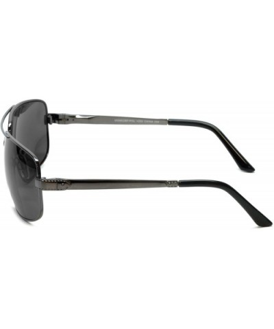 476BF Polarized Bi-Focal Metal Reading Sunglassess - Gunmetal / Grey Lens - CX11D8VJ8FX $54.64 Aviator