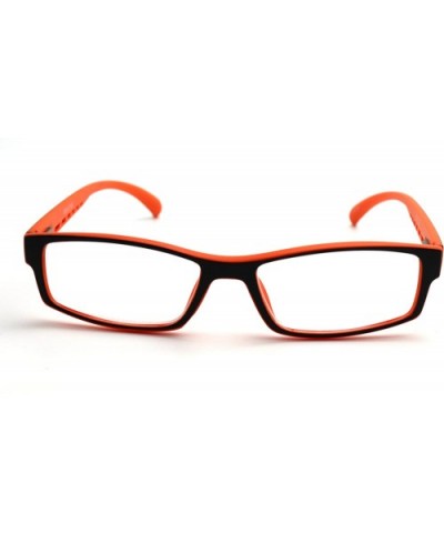 Soft Matte Black w/ 2 Tone Reading Glasses Spring Hinge 0.74 Oz - Matte Black Orange - CU12C215KMJ $11.87 Rectangular