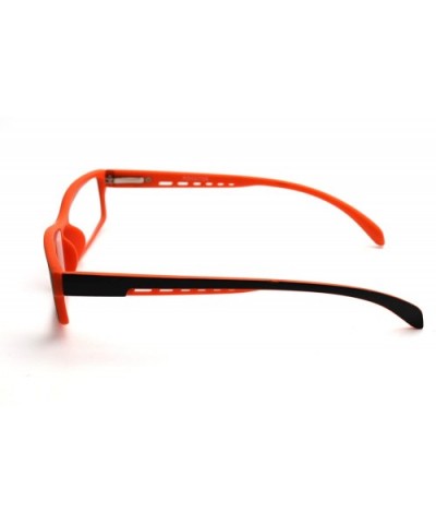 Soft Matte Black w/ 2 Tone Reading Glasses Spring Hinge 0.74 Oz - Matte Black Orange - CU12C215KMJ $11.87 Rectangular