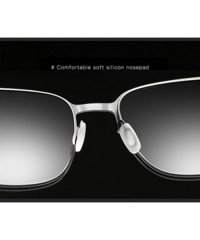 Retro Classic Square Polarized Sunglasses Driver Metal Frame sun glasses for Men - Black / Grey - CR197D0QK9Z $11.34 Square