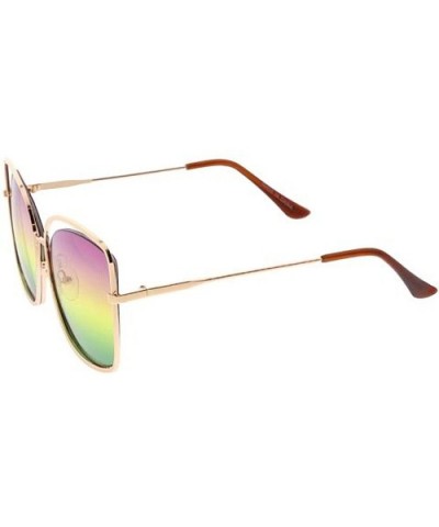 Heritage Modern "Evolve" Double Wired Aviator Frame Sunglasses - Pink - C518GYO4SXQ $7.72 Aviator