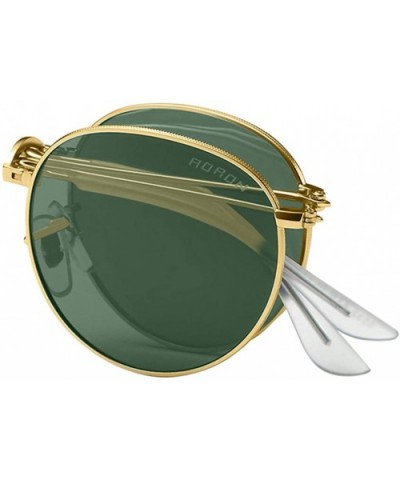 Polarized Sunglasses Folding Browline Chaofanjiancai - Green - CQ18WIR2E4I $19.03 Round