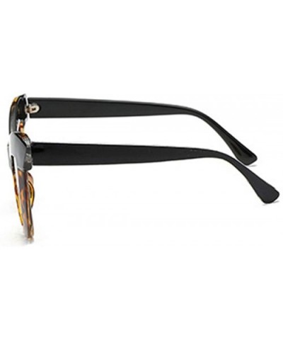 Vintage Cat Eye Sunglasses Women's Plastic Frame UV400 - Black Yellow - CQ18NLS3G6R $6.20 Oval