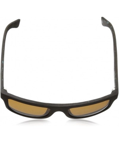 Classic HTG1024 C3 Polarized Rectangular Sunglasses - Brown & Turquoise Wood - CW11OCMWTWB $26.37 Rectangular