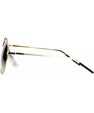 Fashion Aviator Sunglasses Vintage Driver Aviators Metal Frame UV 400 - Gold (Orange Mirror) - CM185M99URQ $8.04 Aviator