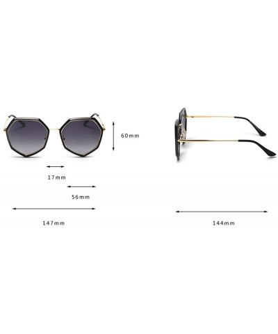 Irregular polygon polarized sunglasses Big frame Ladies Sunshade glasses Fashion Mens Goggle - Pink - C318WXQIW7R $11.56 Goggle
