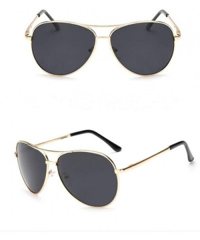 Polarized Vintage Aviation Sunglasses Men Brand Designer Sun Glasses Women Eyeglasses - Gold Gray - CN18ROC9N0O $16.21 Oval