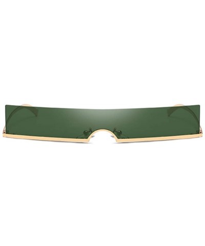 Unisex Fashion Frameless Candy Colors Plastic Lenses Sunglasses UV400 - Green - CU18NU5YYX8 $8.59 Rectangular