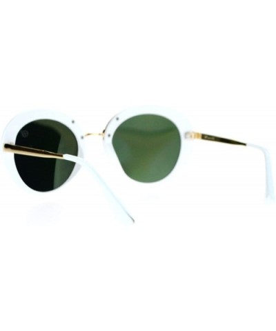 Womens Designer Sunglasses Round Vintage Fashion Eyewear UV 400 - White - CM188UD87CR $7.11 Round