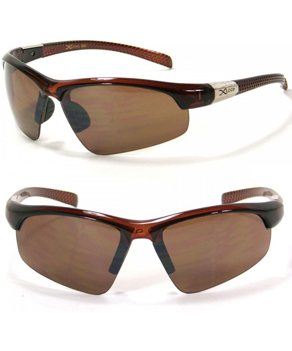 Running Cycling Hiking Baseball Sport Sunglasses SA2251 - Brown - CT11GVSSNH9 $7.99 Sport