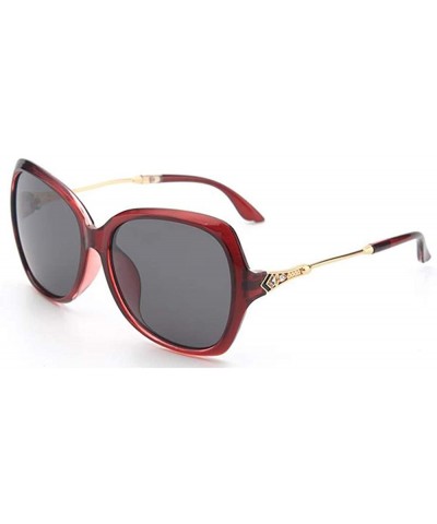 Women Fashion Polarized Sunglasses Classic Oversized Eyewear Temperamental sunglasses with Case UV400 Protection - CB18X5I454...