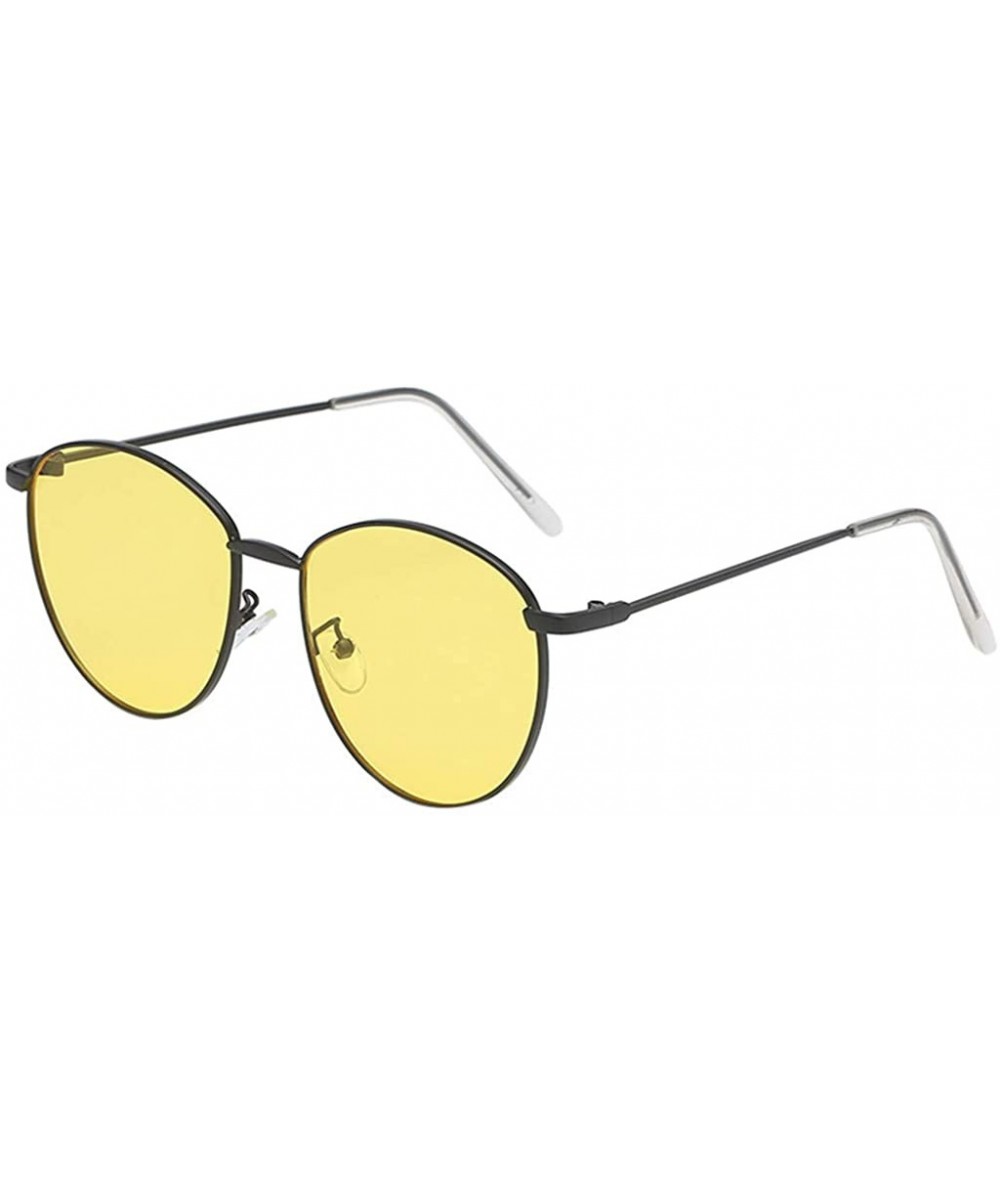 Frame Semi Rimless Sunglasses Women Men Retro Sun Glasses (Style C) - C4196IHQTRG $6.94 Rimless