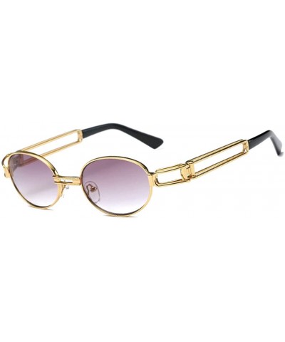 Retro Round Steampunk Sunglasses - Gold - CE18NZLWQCS $16.28 Round