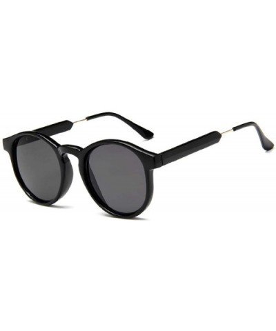 Retro Round Sunglasses Women Men Brand Design Transparent Female Sun glasses - 2 - CW18W5ENTGY $14.67 Oversized