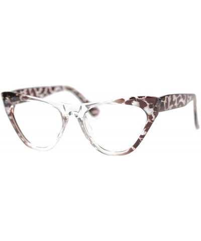 Womens Leopard Pattern Cat Eye Reading Glasses Quality Eye Glass Frame - Tea Leopard - CY18IG3L2Q5 $5.06 Round